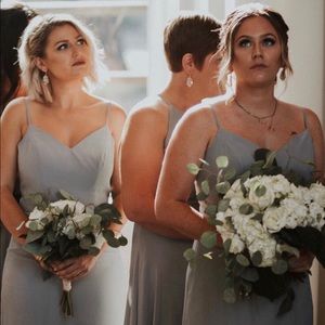 Aura Halley Bridesmaid Dress in chrome